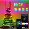 20M Rüya Rengi USB 5V LED İp Işık Bluetooth Müzik Uygulaması RGBIC Adreslenebilir Peri Işıkları Doğum Günü Partisi Çelenk Noel Dekoru