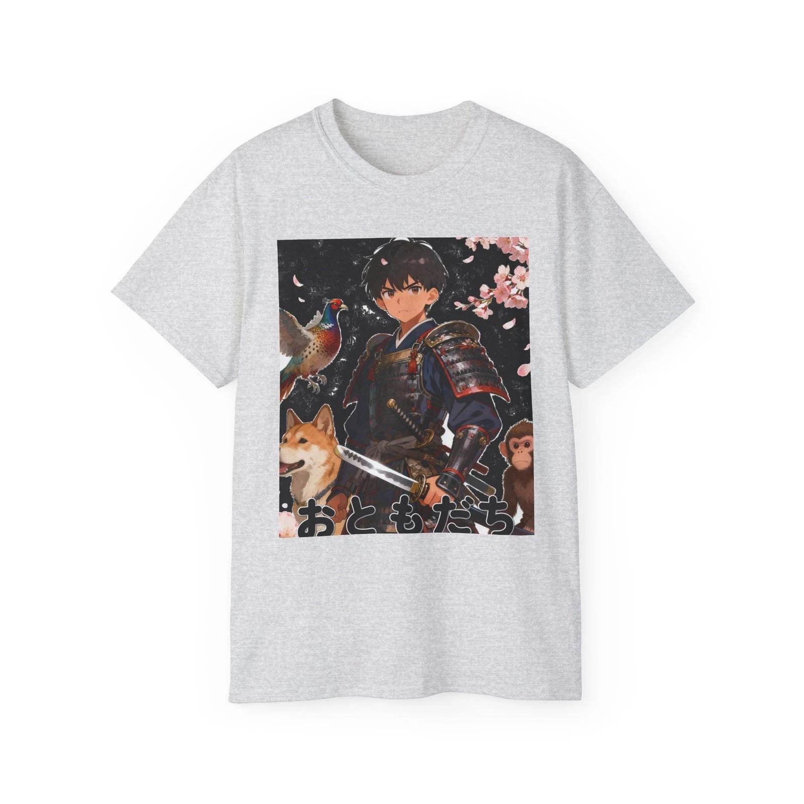 Милая японская Каваии футболка - Момотаро - Мотив из общественного достояния M