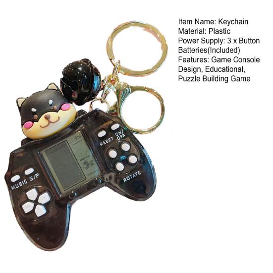 Retro Game Keychain Creative Cartoon Mini Game Machine Fun Handheld Entertainment for All Ages Pendant