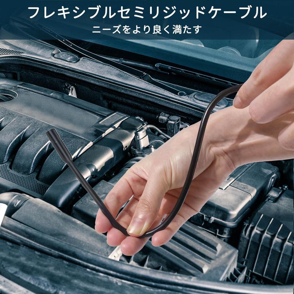 SKYBASIC Industrial Endoscope Camera Fiberscope HD Digital Borescope Equipped with Inch LCD Monitor 8 Snake Cameras with LED Light IP67 Waterproof