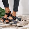 Fashion Summer New Sandals Women's Sports Slope Heels Slippers Lightweight Velcro Beach Sandals