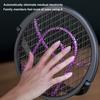 Rotating Head Bug Zapper Racket Rechargeable Mosquito Swatter 2 in 1 Fly Killer and Mosquito Trap Lamp for Home Indoor Outdoor