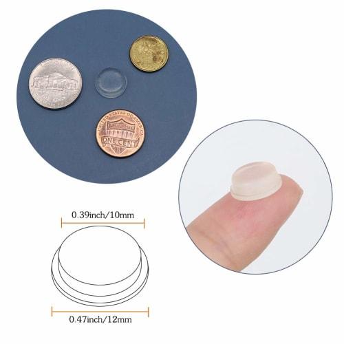 Tenn Well 128-Piece Furniture Cushion, Soft Door Stop Cushion, Door Buffer, Anti-Slip Sheet, Impact Sound Absorber, Scratch Prevention (Round, Transpa