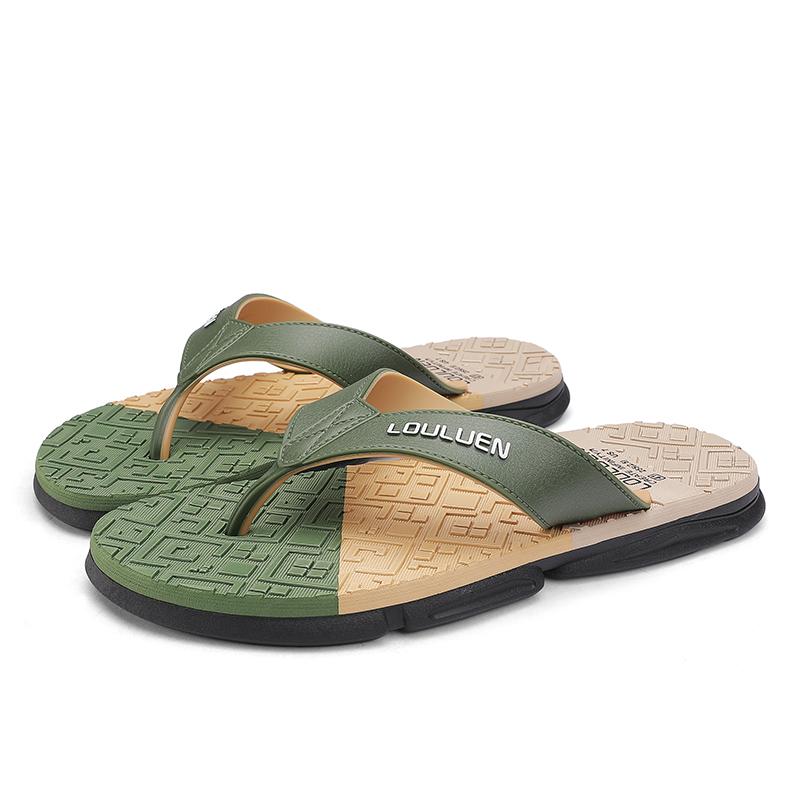 Fashion Men's Slippers Summer Beach Outdoor Leisure Breathable Wear-resistant Fashion Anti-slip High Quality Home Men's Flip-flops