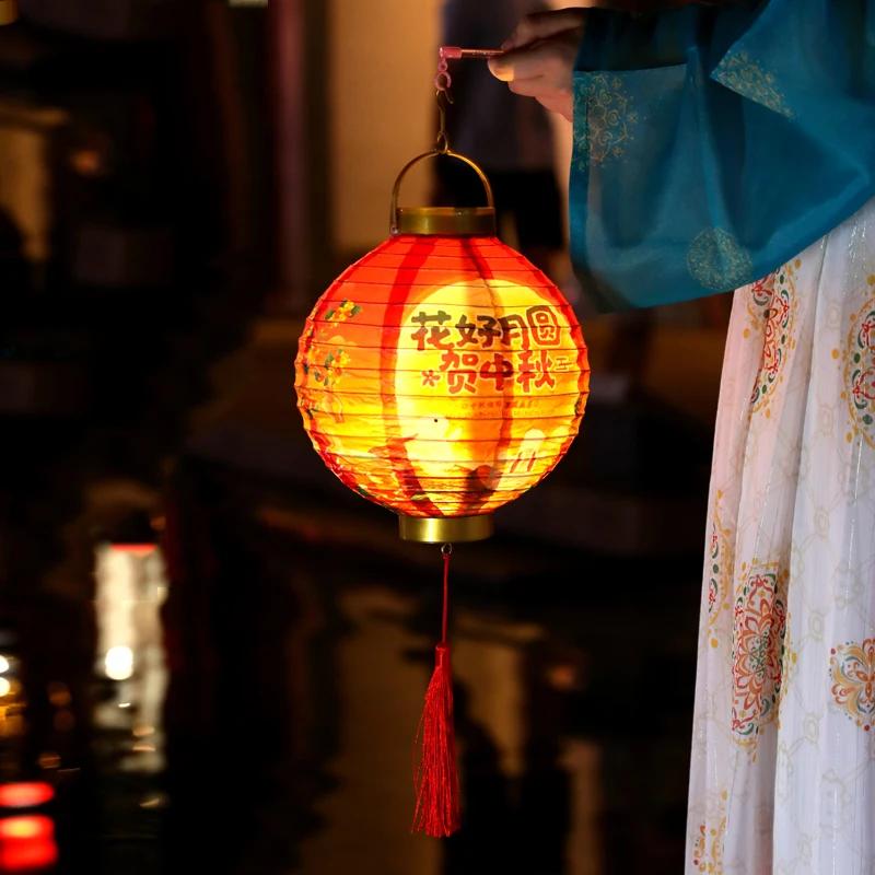 Felinar Chinezesc DIY Stil Retro Portabil Floare înflorită Lampă de Lumină Petrecere Felinare Luminoase pentru Crăciun Cadou de Anul Nou