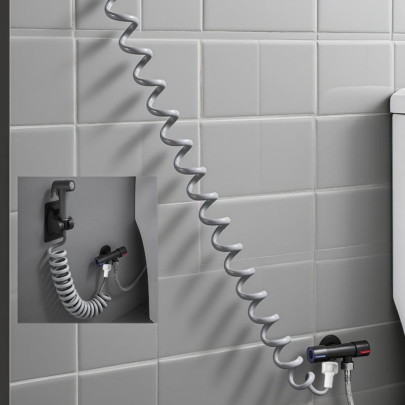 2/3/5m Spring Retractable Hose Telephone Line Shower Plumbing Hoses Bathroom Toilet Bidet Basin Water Pipe Sprayer Connect Pipes