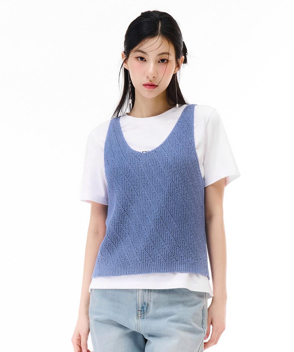 Chase Cult Women S Bustier Sweater - Sky Blue Blue/Fre