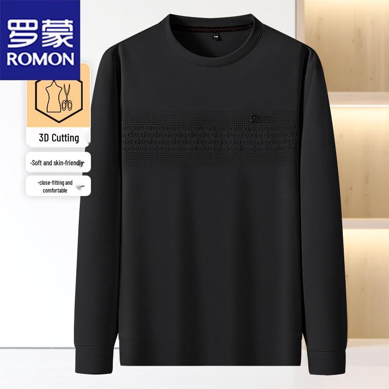 

ROMON Men s Spring Autumn Casual Loose Pullover Sweatshirt L