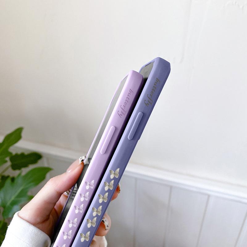 Měkký kryt na telefon s motýlkem pro iPhone 16 15 Pro Max 14 13 Samsung S24 S23 FE S22 Ultra A54 A53 Xiaomi 13T Redmi Note 12 11 TPU pouzdro odolné proti nárazům