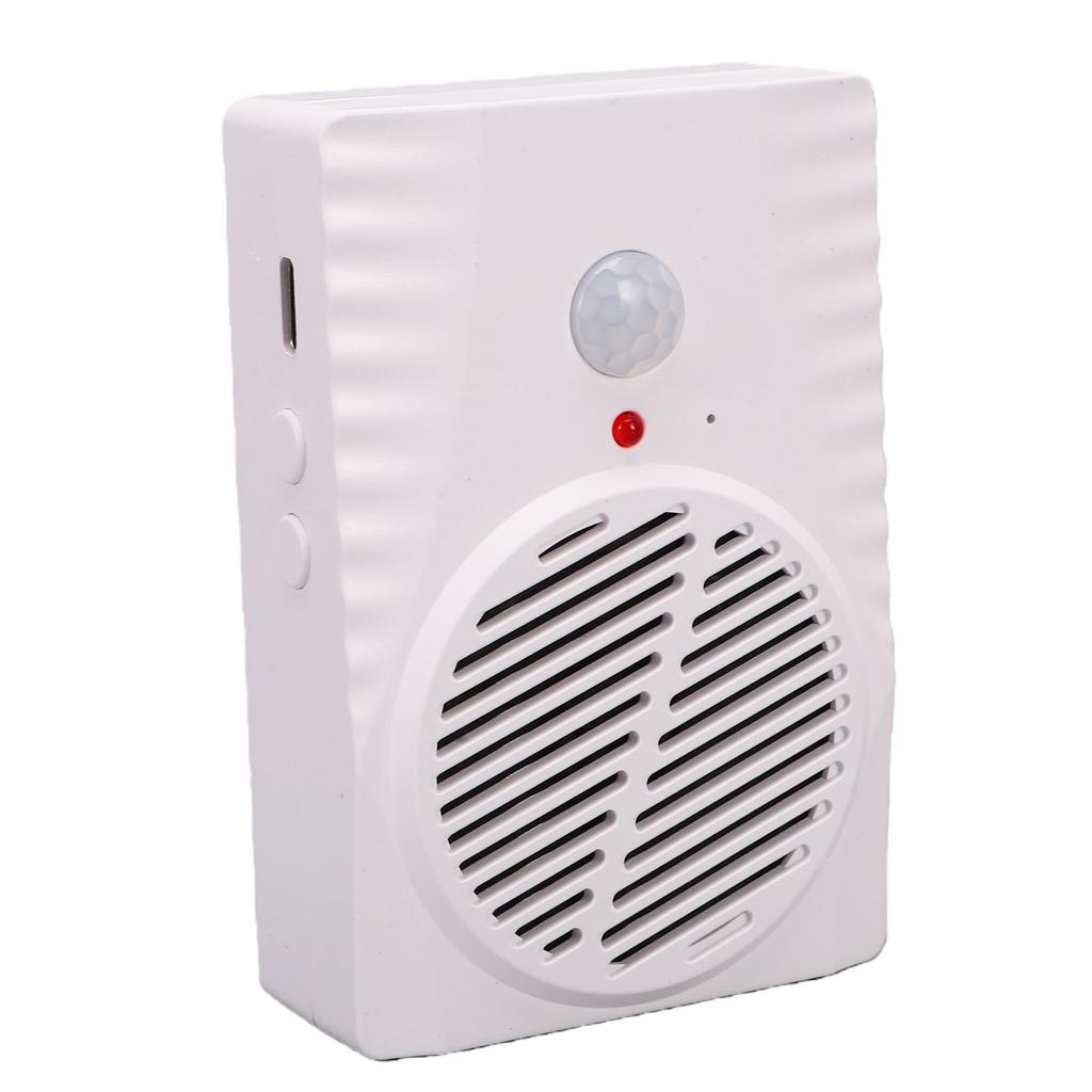 Motion Activated Voice Player Battery Operated Welcome Doorbell Supports MP3 Files Via Type C for Independent Living