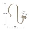 S-Shape Rustproof Stainless Steel Shower Curtain Hooks T-Bar Ends Set of 12 Durable Easy Open Fit Standard Rods