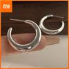 925 Sterling Silver Vintage Earrings For Women Simple Big Moon Shape Earring Jewelry Prevent Allergy Party Accessories Gift