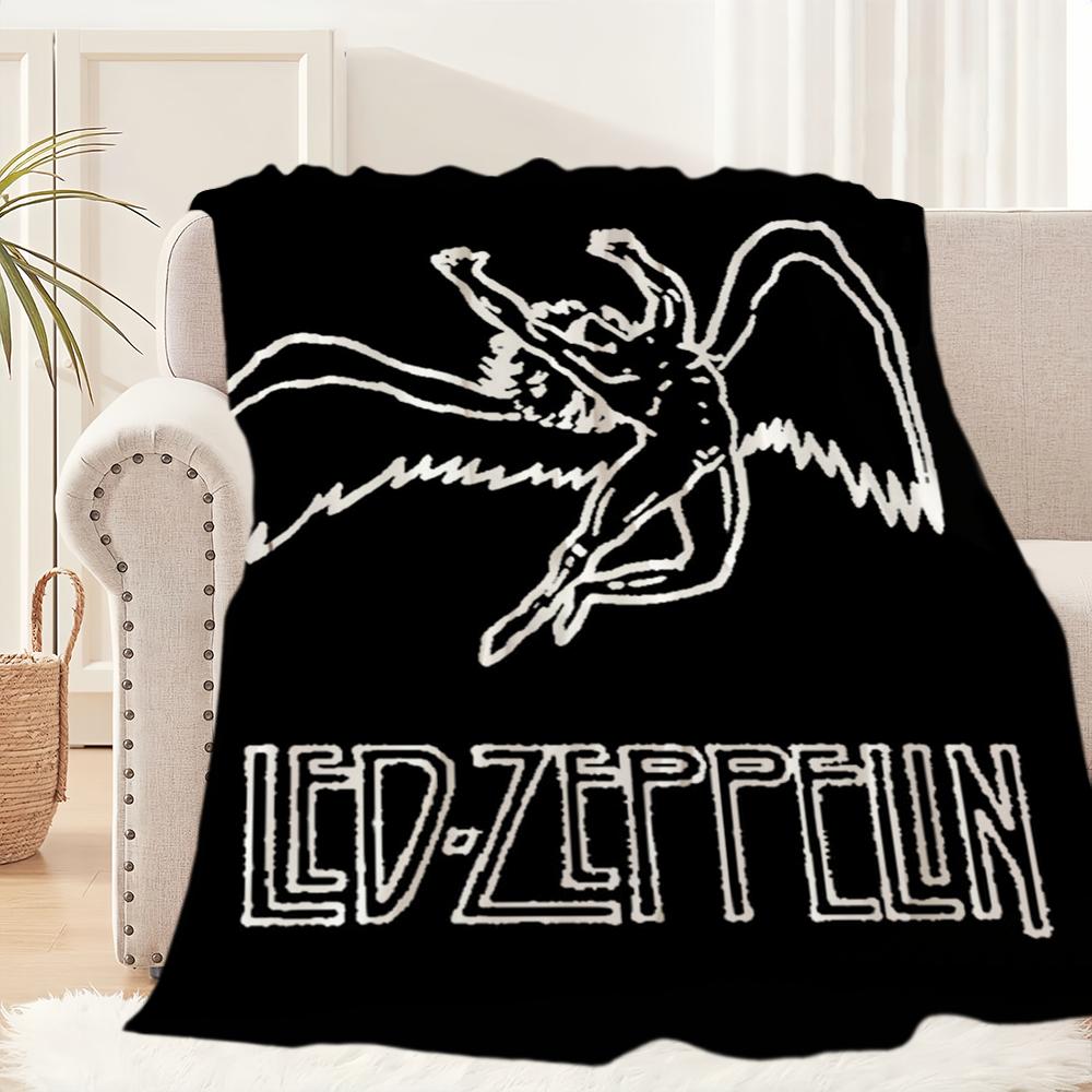 ROCK Band Deka Plyšový Kober na Spaní Pohovka pro Obývací Pokoj L-LedS Z-Zeppelin-ES Místnost Teplá Kancelář Ložnice Narozeniny Domov Cestování Dětské Dárky
