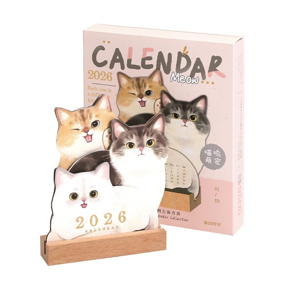Schedule Kitty Calendar Time Planner Dog Cat Desktop Decoration Office School Supplies