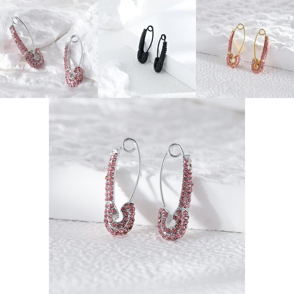 Lebhafte Legierung Strass Anstecknadel Ohrringe für einen modernen modischen Look