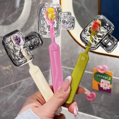 Yousheng Toothbrush Head Protective Cover BPA Free Transparent Design Universal Fit Compact Portable Toothbrush Head Case