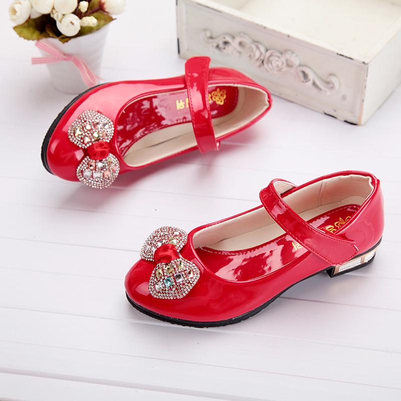 Buy Girls Kids Toddler Princess Sandals Rivet T-strap Flats Pointed Toe ...