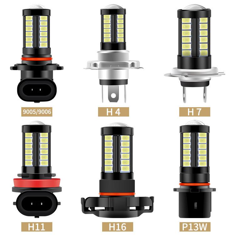 

2PCS LED Car Fog Light Bulb White 12V 36V H8 9005 9006 H7 H4 H11 3030 Chip Auto Driving Running Fog Lamp Car Accessories 9005 9006 білий