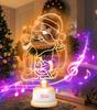 Decorated Christmas Tree Fake Pine Tree Mini Artificial Christmas Tree Santa Snow Navidad Xmas Decor Children's Night Light