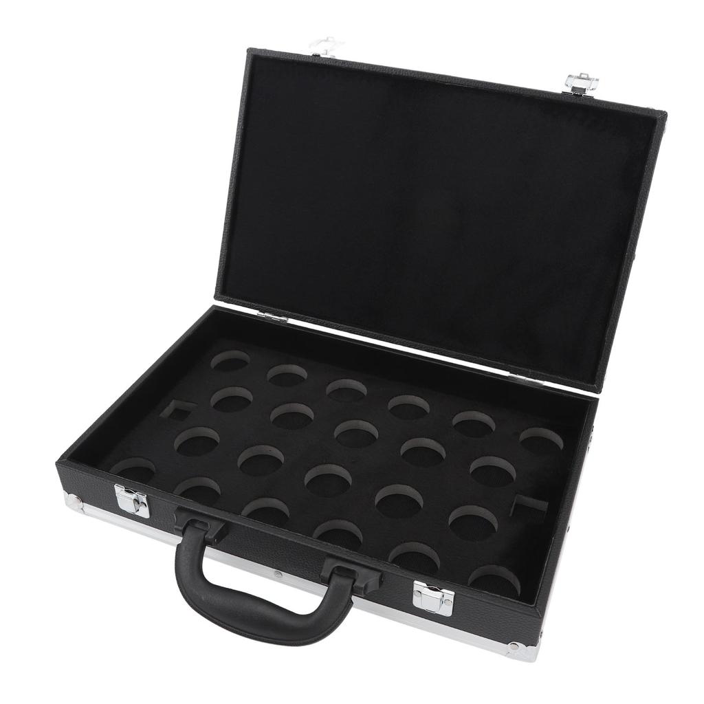 Billiard Balls Storage Box Aluminum Alloy Frame Waterproof PU Cover Lightweight Portable Pool Ball C