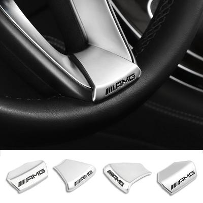 BETI1 Car Steering Wheel Sticker Badge Interior Decoration For Mercedes Benz AMG GLC GLA GLB GLE GLS CLA W204 W205 W203 W169 W211 W212