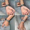 South Korea Niche Ins Love Rhinestone Strap Style Design Bracelet Silver Futuristic Cold Temperament Hand Jewelry