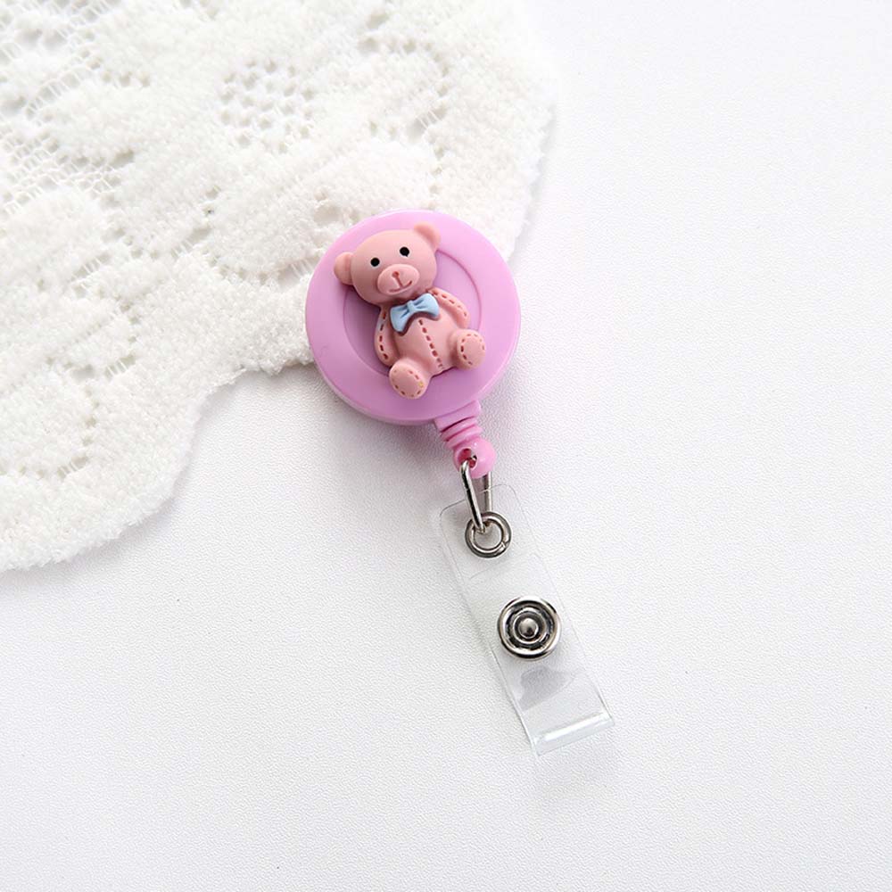 Buckle ID Name Holder Retractable Badge Reel ID Badge Holder Clip Credit Card Holder Clip