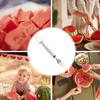 1-5PCS 2-in-1 Stainless Steel Fruit Cutter Watermelon Fork Slicer Portable Kitchen Tool for Home Party Camping