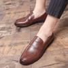 Men's Dress Shoes Trend Casual Business Leather Shoes Men Slip On Leather Loafers Male Formal Social Wedding Leather Shoes Men