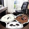 1 Stück We Bare Bears Büro Runder Teppich, Unter Bürostühlen Schlafzimmer Wohnzimmer Heimdekoration, Raumdeko, In Verschiedenen Größen Erhältlich