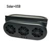 Solar-Powered Three-Head Car Exhaust Fan - Cooling, Ventilation, and Deodorizing System.