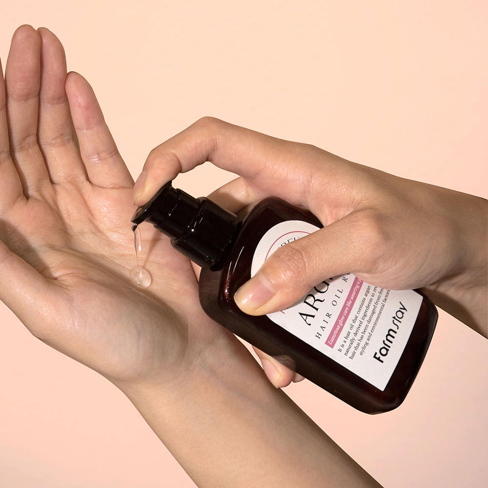 Farmstay Eau De Parfum Argan Haaröl 100ml Arganöl Kamelie Macadamia Jojoba Glättendes Glanz Haarserum 2 Duftvarianten Rose