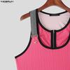 INCERUN Sommer Herren Ärmellos Gestreift Patchwork Lässig Sport Tanktops Weste