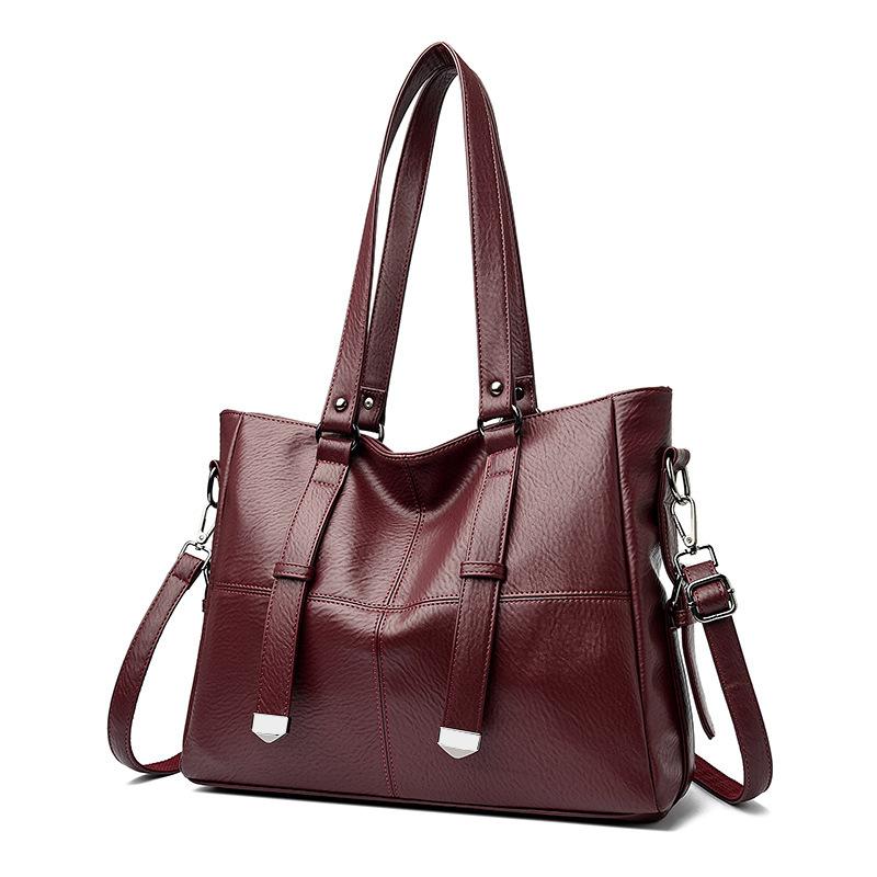 

Новые женские сумки Модные сумки-тоут для поездок Сумки на плечо большой вместимости Сумки-мессенджеры для ручной носки бордовый