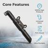 Portable Lightweight Handheld Bicycle Pump with 80-130PSI Gauge for Mountain & Road Bikes