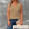 JPNTKY Women's Fashion Casual Sleeveless V-Neck Blouses & Shirts