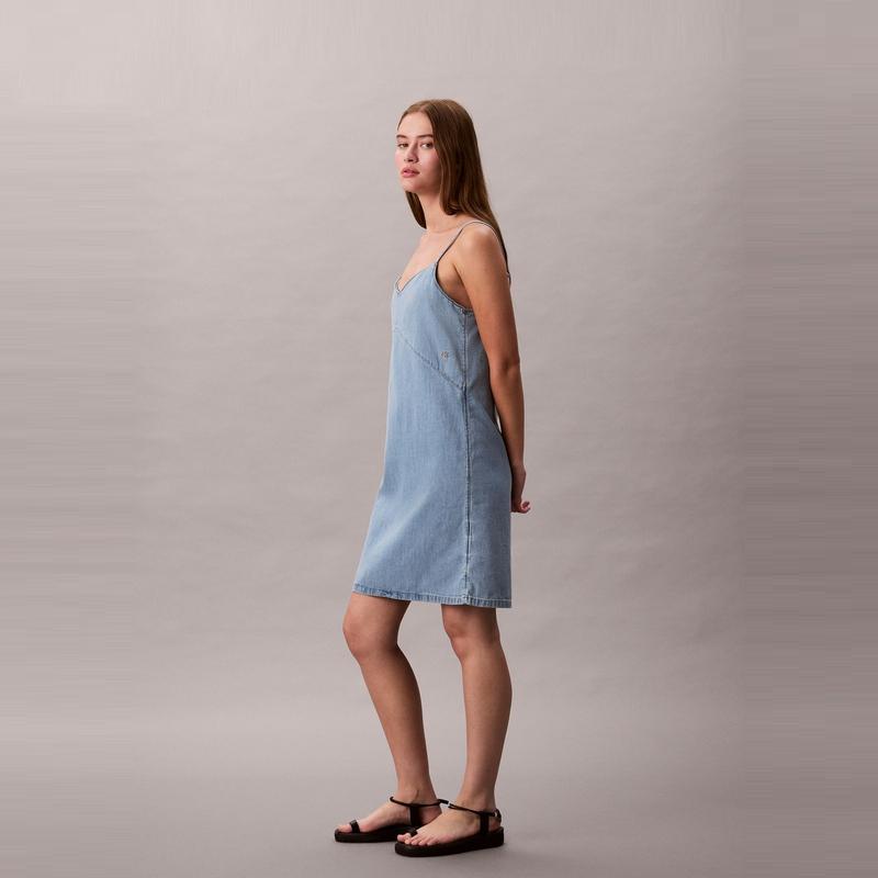 Calvin Klein Vintage French Sexy Cotton Slip Dress Women Dresses 47C742G