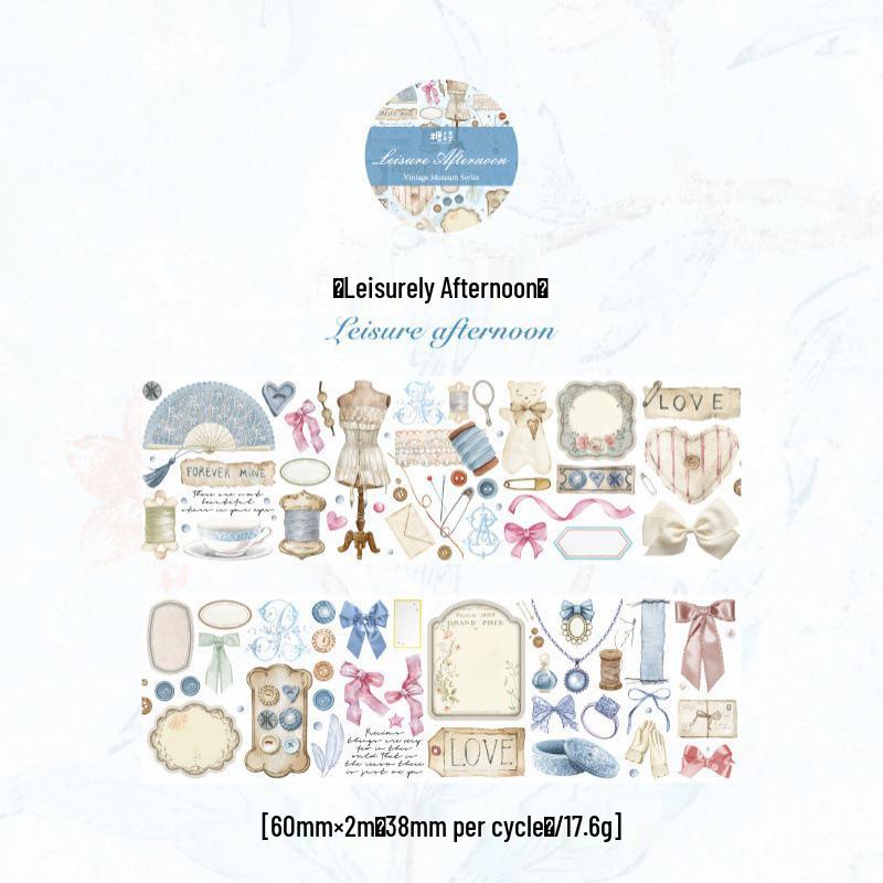 Retro Scenery Washi Tape: Sugar Poetry & Creative Plant Collage for DIY Journals