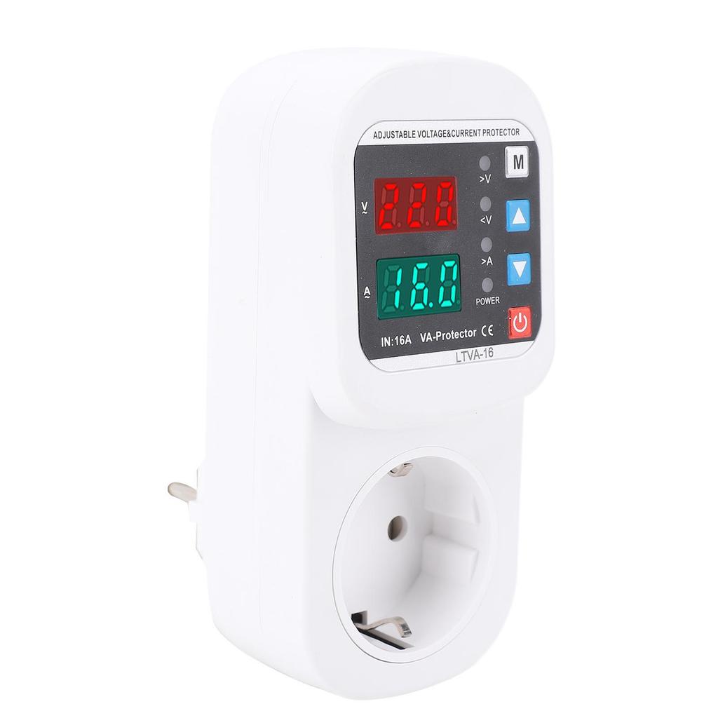 Automatic Voltage Current Socket LED Display Voltage Current Surging Socket 1-63A