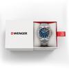 WENGER SEAFORCE Uhr Quarz Analog Edelstahlgehäuse Blaues Zifferblatt Edelstahlarmband 200m Wasserdicht 3 Jahre Garantie Geschenk Blau Herren