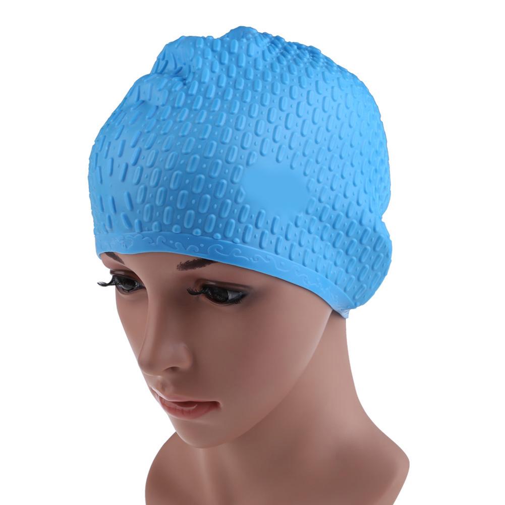 Silicone Swimming Cap Ear Protection Swimming Hat Waterproof Bathing Cap Sport Swim Cap for Long & Short Hair