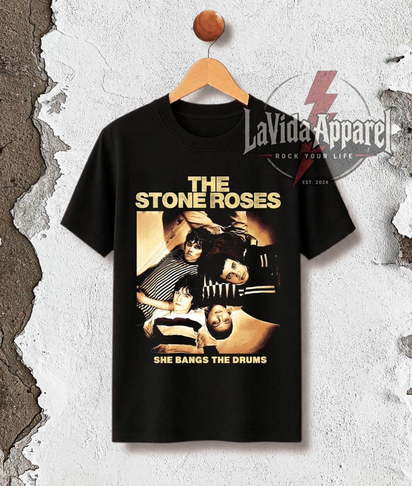 Vintage Stone Roses Tee: She Bangs The Drumb, Rock Band ConcerT-Shirt L