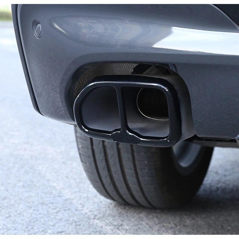 2 Stücke Auto Heckklappe Heckklappe Rahmen Abdeckung Auspuffrohr Dekoration Außenzubehör Für BMW X3 G01 2018 2022