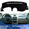 Armaturenbrettabdeckung Schutzpolster Armaturenbrett Sonnenschutz Teppich Anti-UV Dashmat für Peugeot 206 CC T13 T16 T12 2004 2005-2008