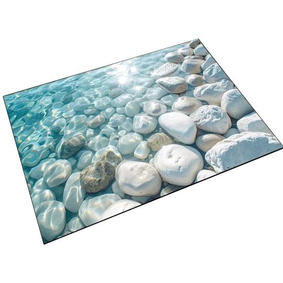 Golvmatta Halkfri Badrumsmatta med Grov Yta Gummiprickar på Baksidan Mjuk Beröring Diatomitlera Snabbtorkande Dräneringshål Badrumsmatta