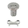 1.5" 316 Stainless Steel Boat Deck Gas Fill / Filler Tank Key Cap with Key
