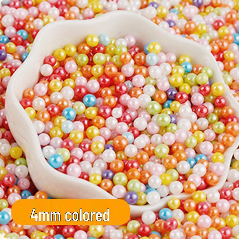 Decorações de Bolo de Pérolas de Açúcar Brancas, Douradas e Prateadas - Bolinhas Redondas para Confeitaria, Sorvete e Panificação - Pérolas de Açúcar Coloridas Mistas em Forma de Agulha.