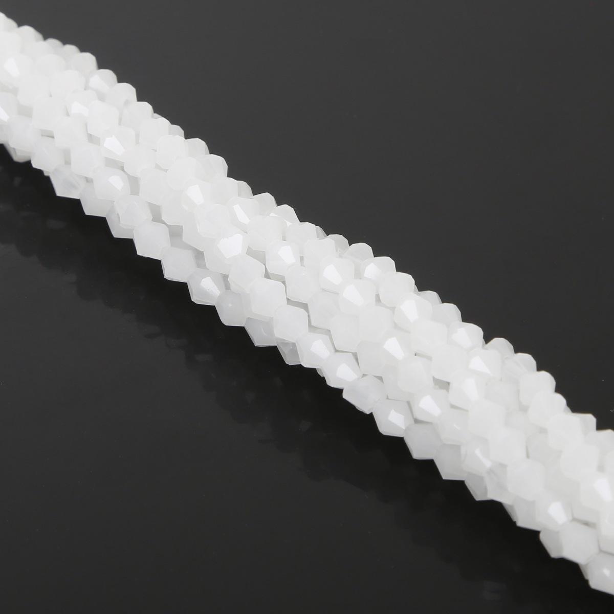 

4 мм граненые стеклянные хрустальные бусины для самодельных украшений и аксессуаров для волос 80-85 pieces/pack