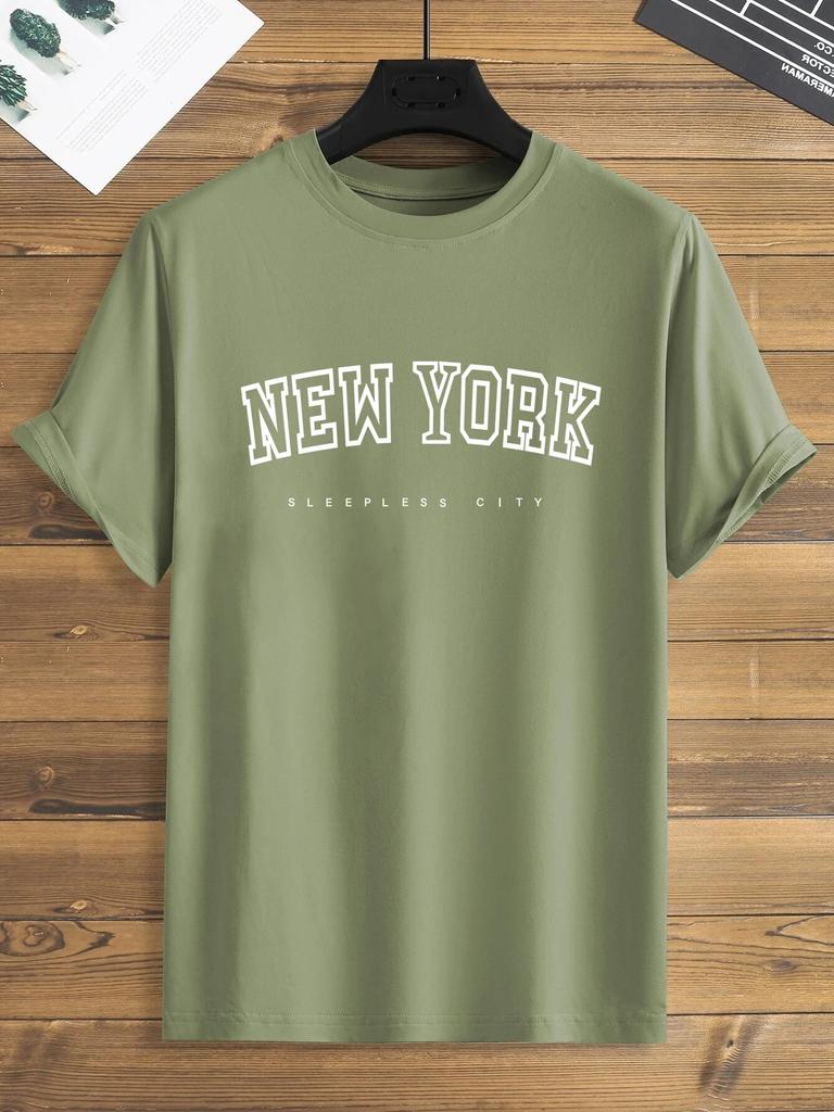 Unisexové tričko s grafikou New Yorku, volné, ležérní, s krátkým rukávem, párové tričko 2024 Nové Unisex