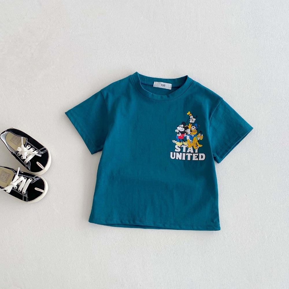 Children's Short Sleeve White Blue Greent-shirt Boys' Summer Baby Clothes Kids Boy Tops Toddler Casual Tee Shirts